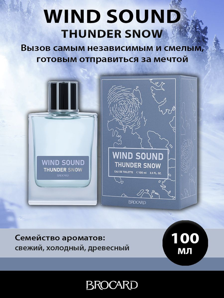 Brocard/Брокар/Туалетная вода мужская/Wind Sound. Thunder Snow/Звук Ветра. Снежная Гроза муж. т.в. 100 #1