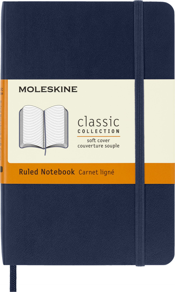 Блокнот Moleskine CLASSIC SOFT QP611B20 Pocket 90x140мм 192стр. линейка мягкая обложка синий сапфир  #1