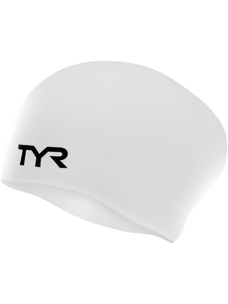 шапочка для плавания для длинных волос TYR ADULT LONG HAIR SILICONE WRINKLE-FREE SWIM CAP силиконовая, #1