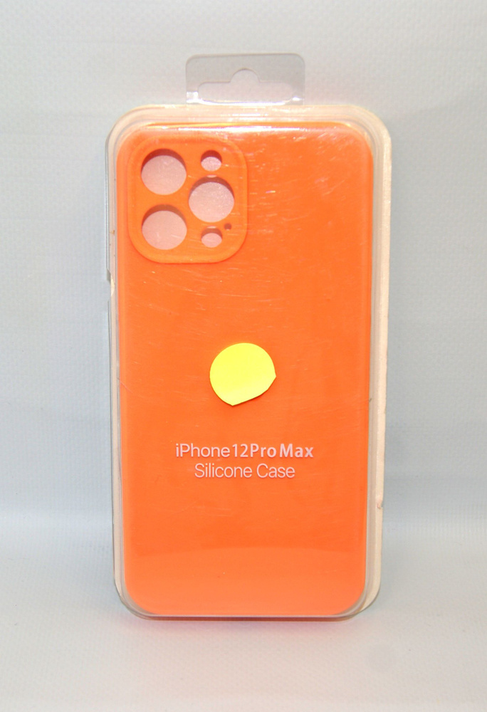 Силиконовый чехол на iPhone 12pro max Оранжевый #1