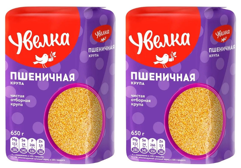 Увелка Крупа пшеничная, 650 гр, 2 шт #1