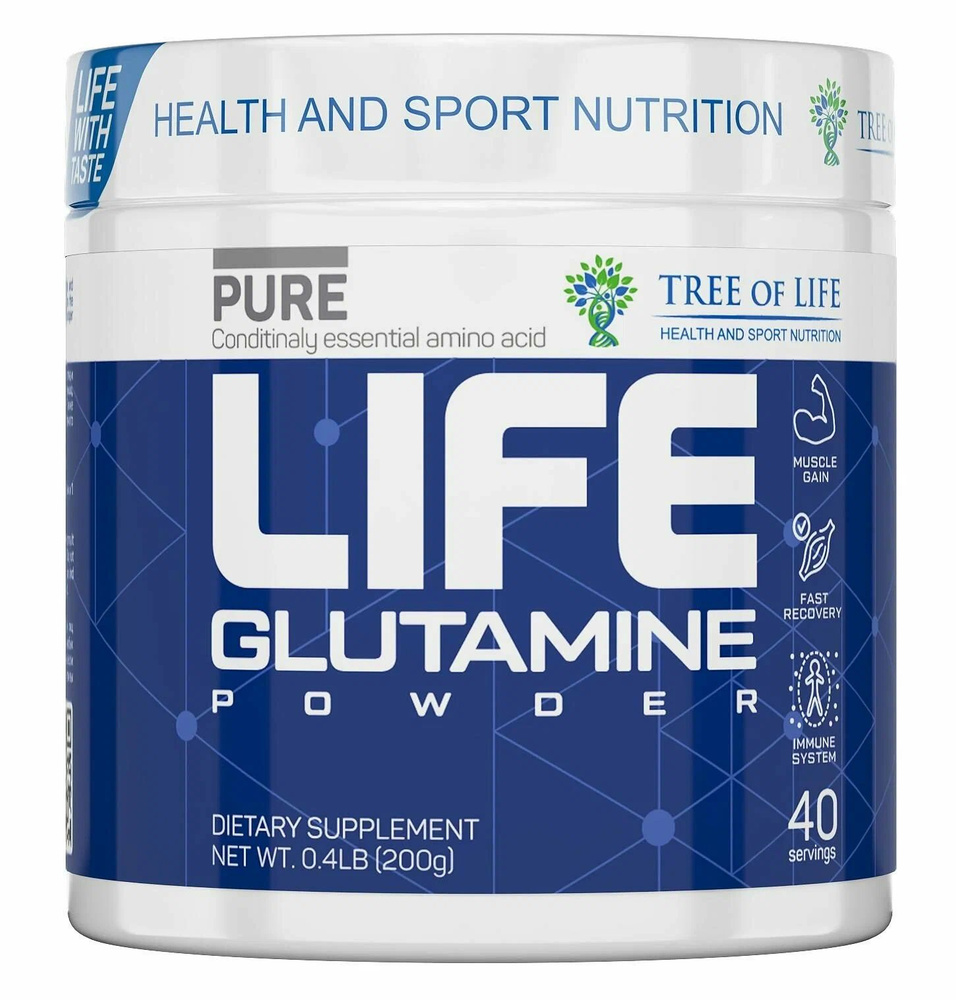 Глютамин Tree of Life Glutamine 200 гр #1