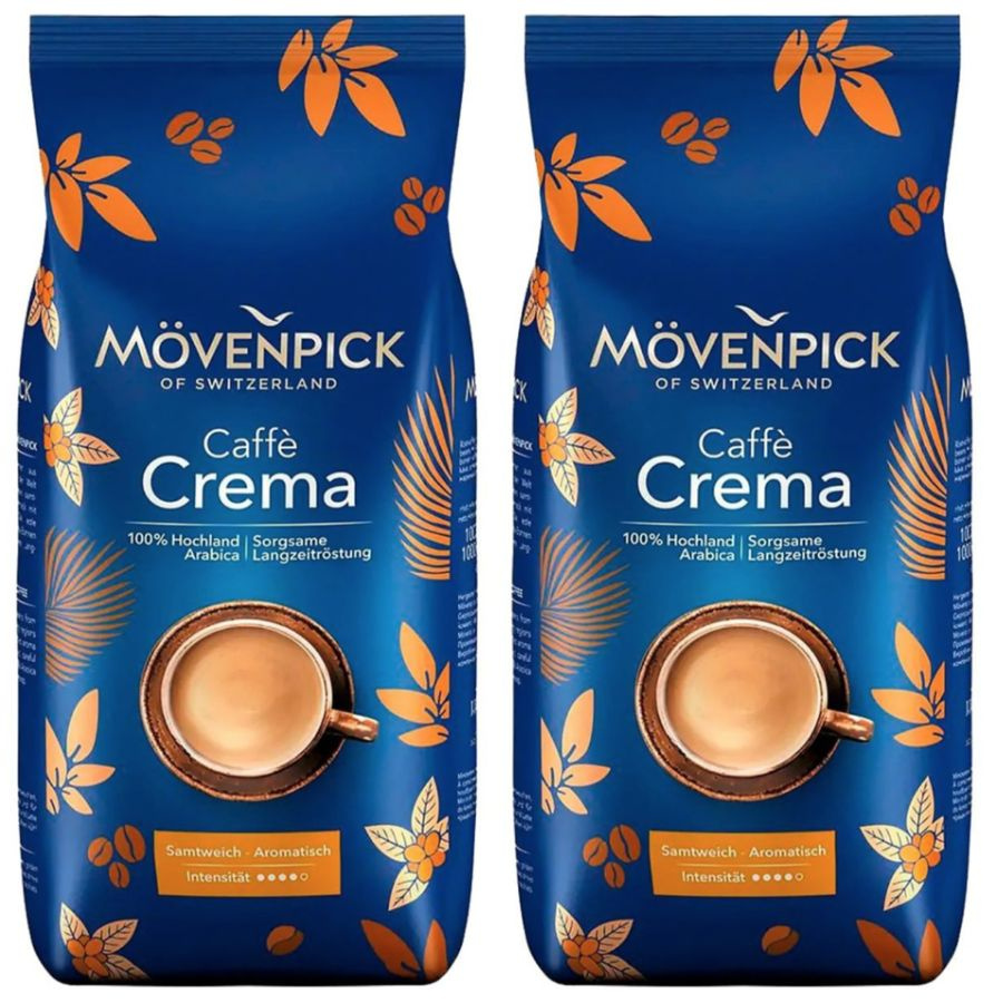 Кофе в зернах Movenpick Cafe Crema 1 кг 2 штуки #1