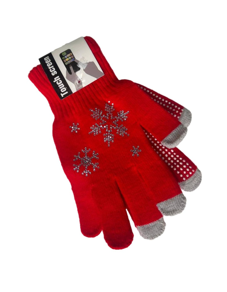 Перчатки для фигурного катания с протектором красные #1