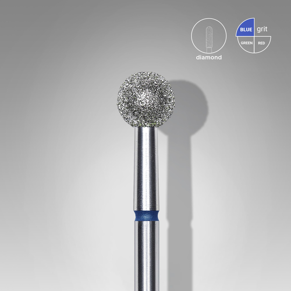 Staleks Аппарат для маникюра и педикюра Фреза алмазная шар синий EXPERT диаметр 5 мм  #1