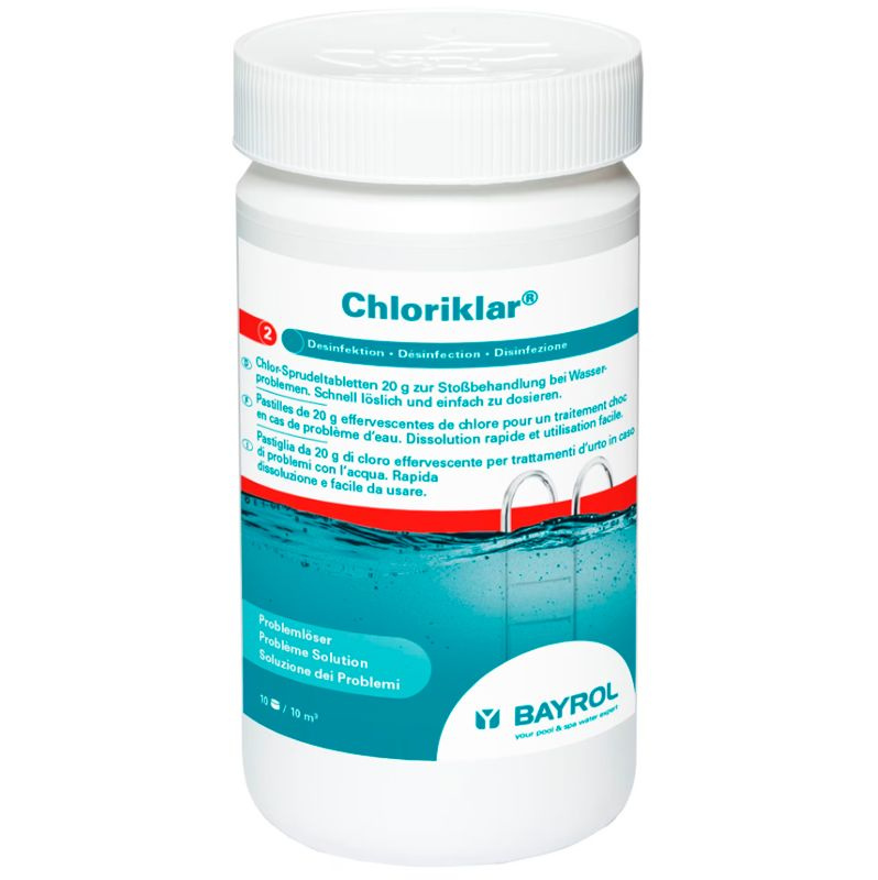 Хлор быстрый Хлориклар (ChloriKlar) для бассейна быстрорастворимые таблетки 1 кг Bayrol - Химия для дезинфекции #1