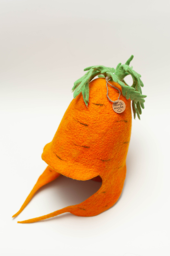 Шапка для бани Морковка #1