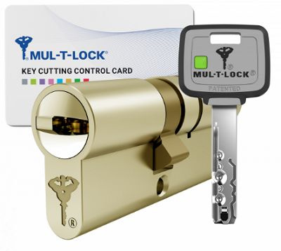 Цилиндр дверной MUL-T-LOCK MTL800 (95мм ,35х60Верт.) ключ-вертушка , латунь  #1