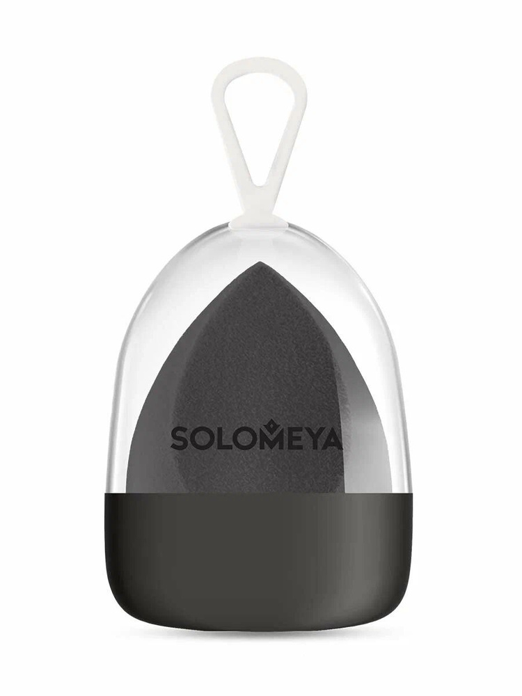 Solomeya Косметический спонж для макияжа со срезом Черный / Flat End blending sponge Black  #1