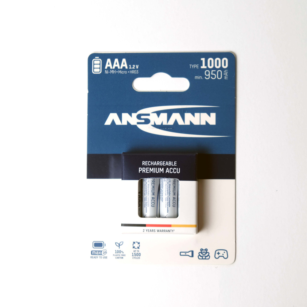 ANSMANN Аккумуляторная батарея, 1,2 В, 1000 мАч, 4 шт #1