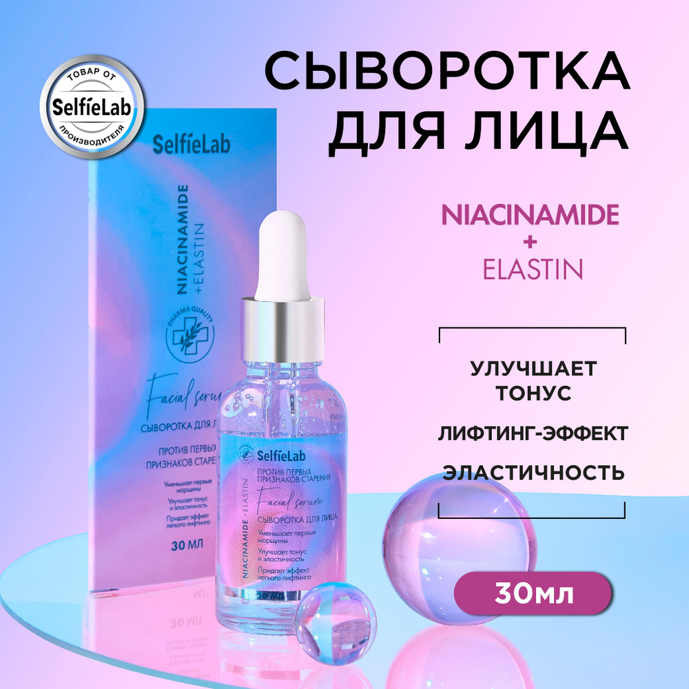 Сыворотка для лица омолаживающая с ниацинамидом и эластином Niacinamide + Elastin, 30 мл  #1