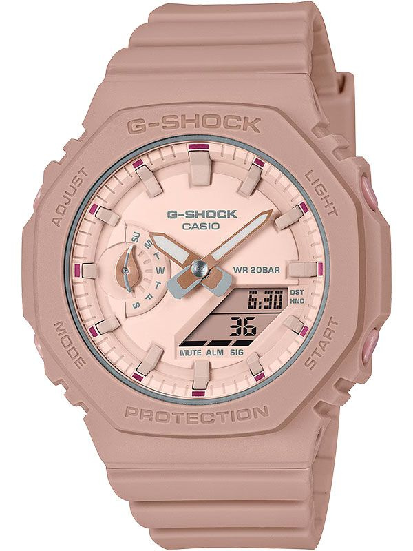 Противоударные женские наручные часы Casio G-Shock GMA-S2100NC-4A2 с подсветкой, будильником и секундомером #1