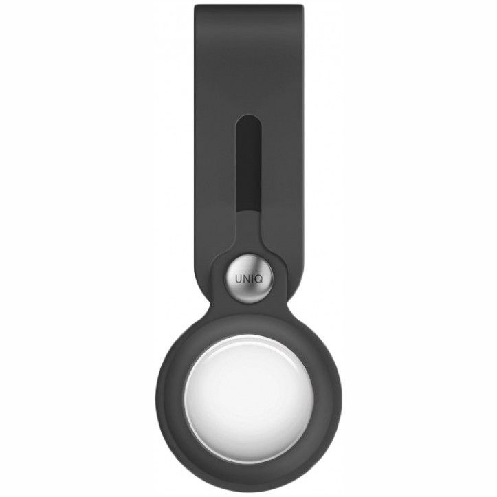 Чехол-подвеска Uniq Vencer Silicone Loop case для AirTag, темно-серый #1