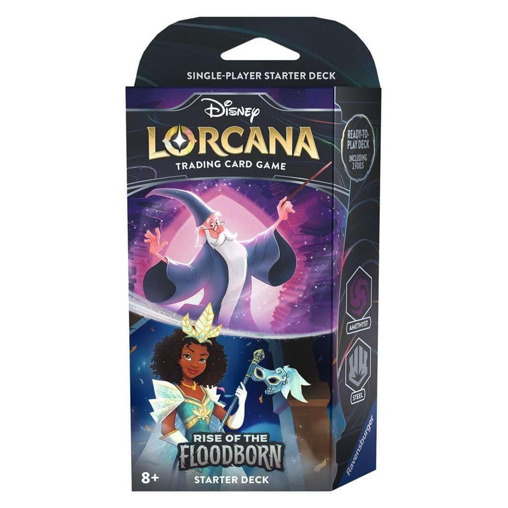 Disney Lorcana: Стартовая колода Amethyst & Steel издания Rise of the Floodborn на английском языке  #1