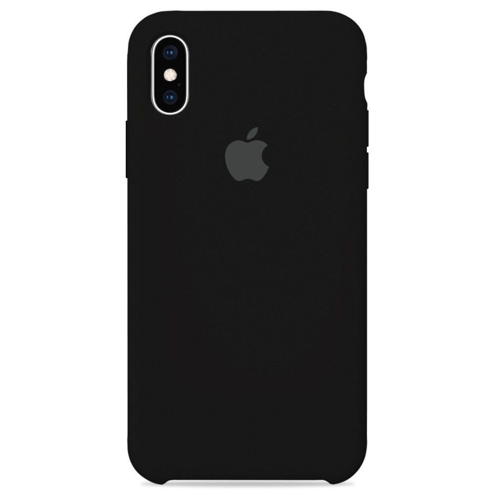 Силиконовый чехол для смартфона Silicone Case на iPhone Xs MAX / Айфон Xs MAX с логотипом, черный  #1