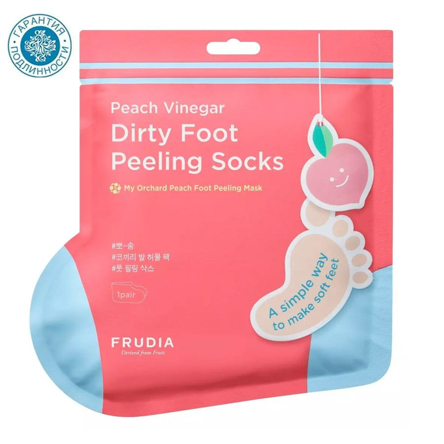 Frudia Маска-носочки для педикюра с ароматом персика, 40 г #1