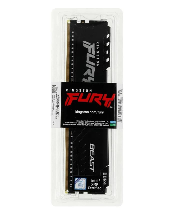 Оперативная память Fury Beast 16 GB 3200 1x16 ГБ (KF432C16BB1/16-SP) #1