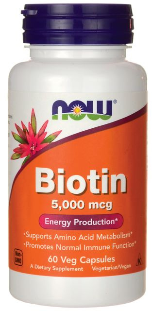 Витаминно-минеральный комплекс NOW Biotin 5000 мкг, 60 капс. #1