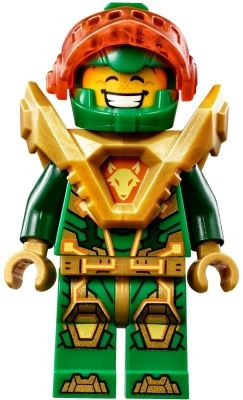 Минифигурка Lego Aaron Fox - Trans-Neon Orange Visor, Pearl Gold Armor nex136 #1