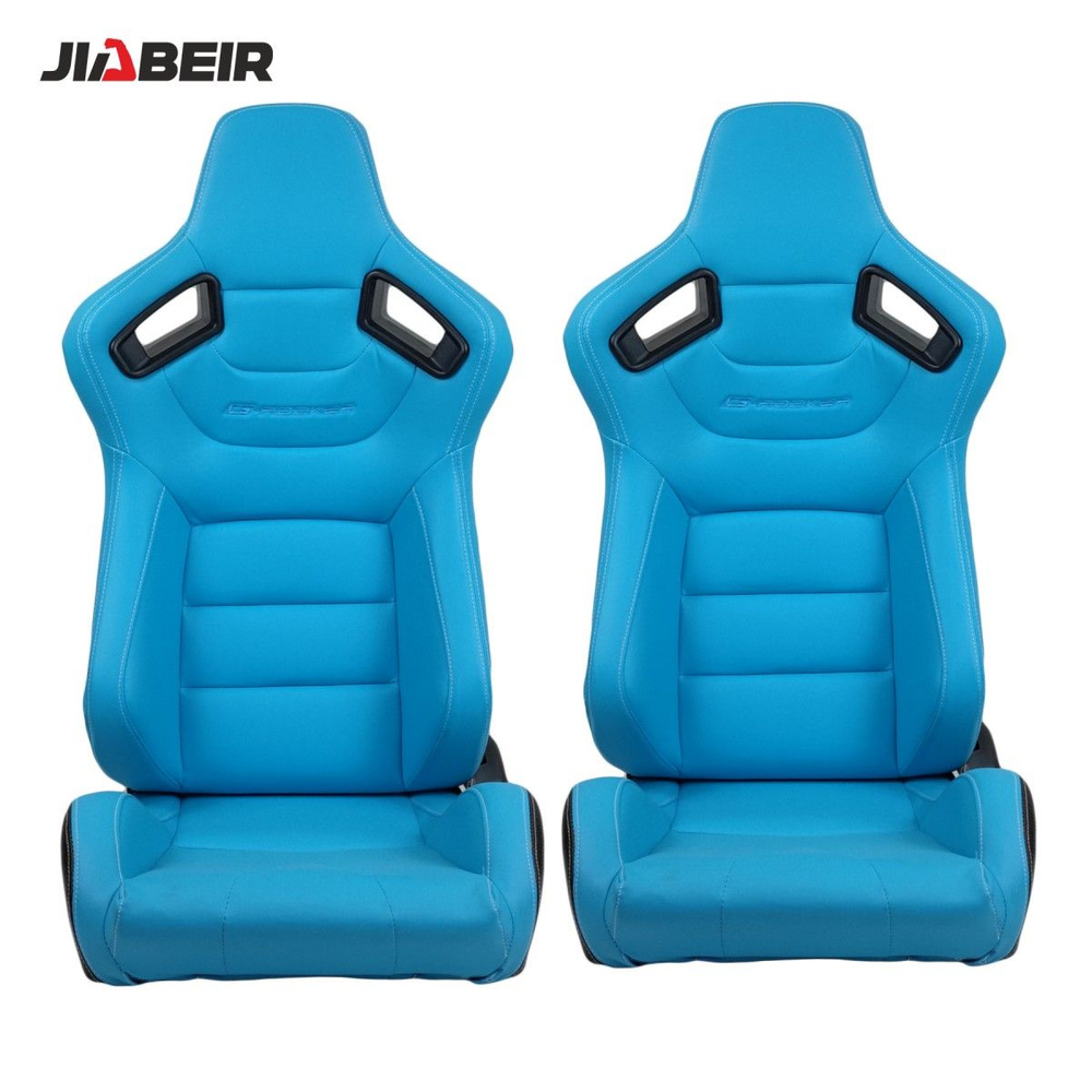 Спортивное гоночное сиденье Jbr1053: ковшеобразное автокресло из синей кожи для гоночных автомобилей #1