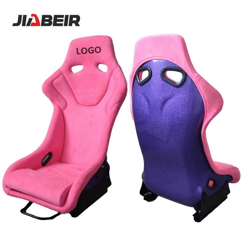 Спортивное гоночное сиденье Jbr9001: Розовая замша с фиолетовой спинкой из стекловолокна для гоночного #1