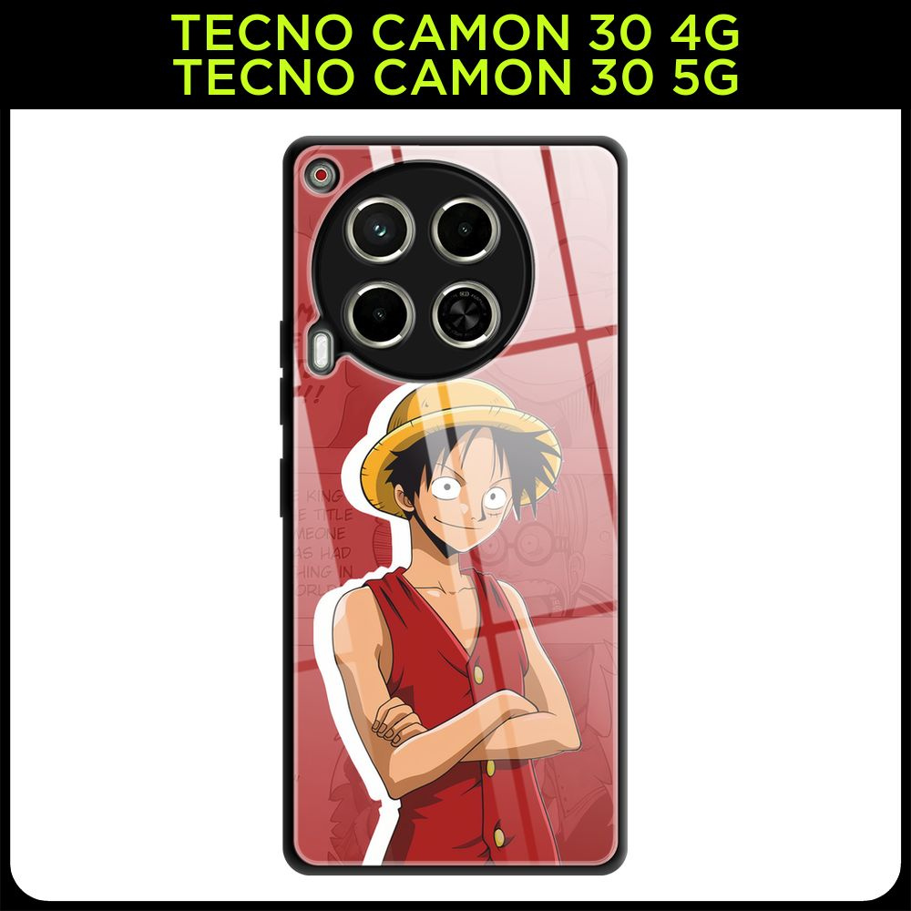 Стеклянный чехол на Tecno Camon 30 4G/Tecno Camon 30 5G / Текно Камон 30 4G/Текно Камон 30 5G с принтом #1