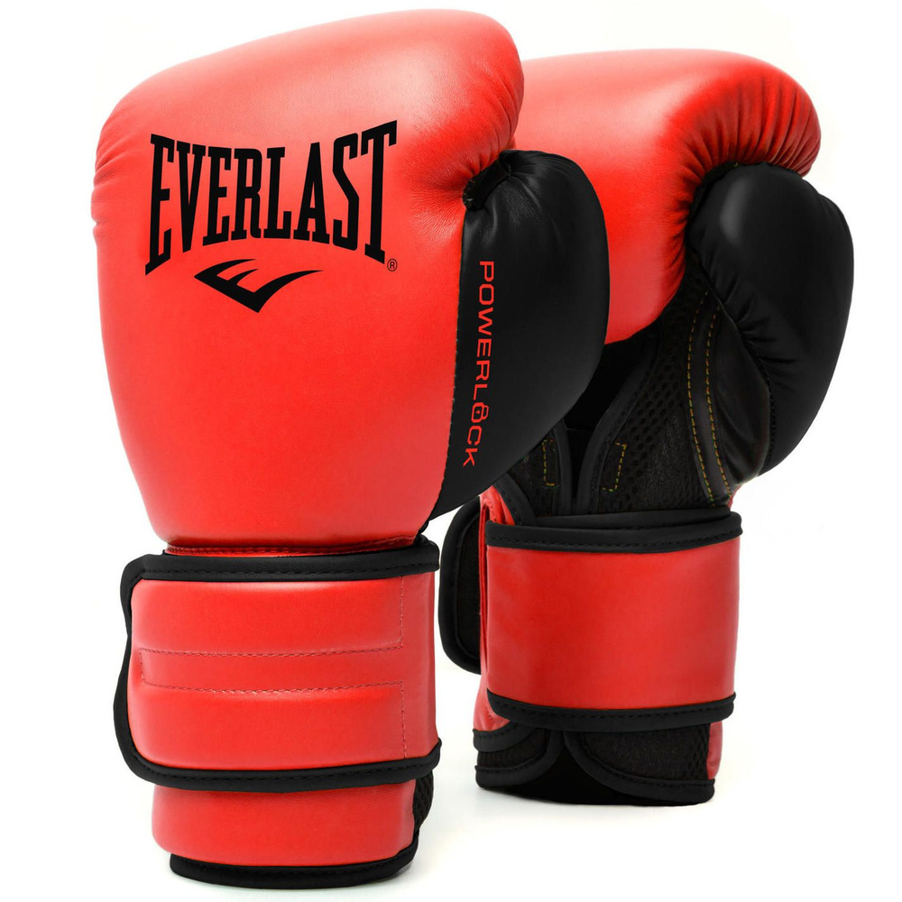 Боксерские перчатки Everlast Powerlock PU 2 красные #1