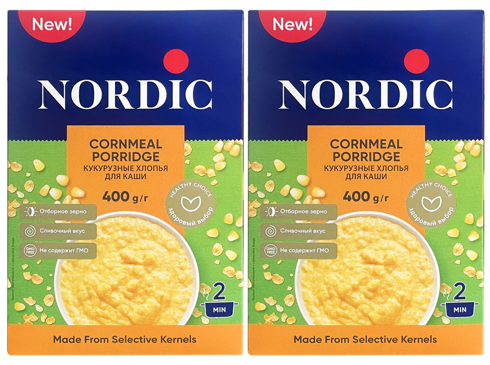 Nordic кукурузные хлопья для каши, 400г х 2шт #1