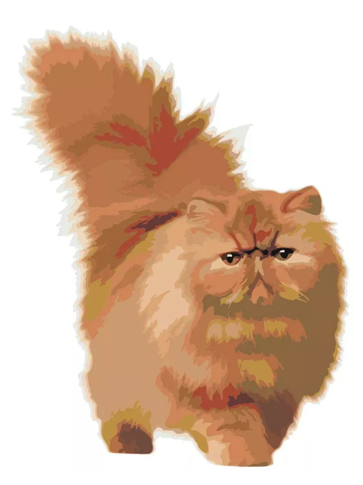 Картина по номерам персидская кошка Размер 40х50, на холсте на деревянном подрамнике, Акриловые краски #1