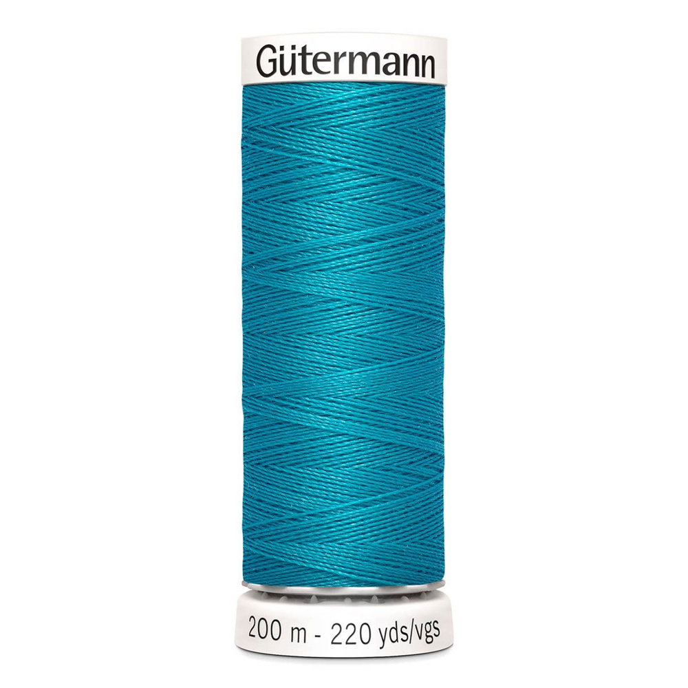 Нить Gutermann, Sew-All 100/200м для всех материалов, 100% п/э, цвет 946 т.бирюзово-голубой  #1