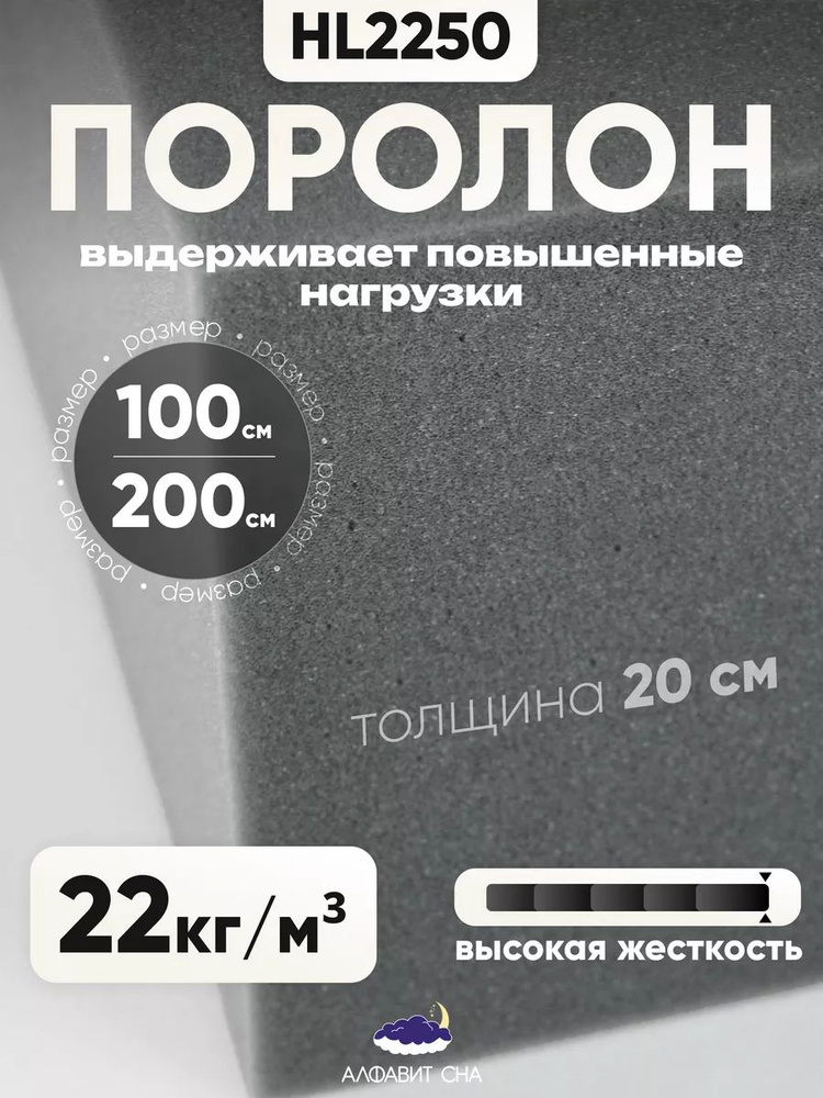 Поролон мебельный листовой 100х200х20 см #1