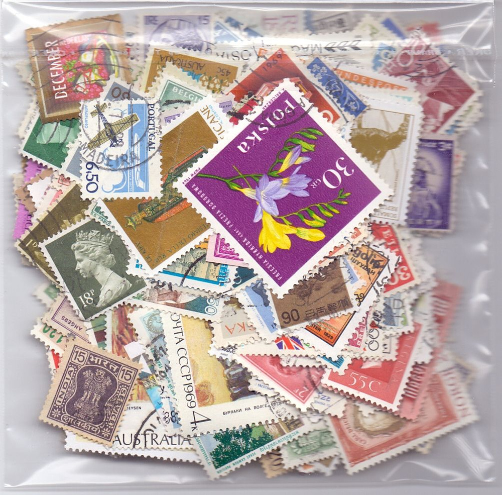 Почтовые марки Мира. Набор 250 штук. 1910-1995 годов. Разное. Интересная подборка.  #1