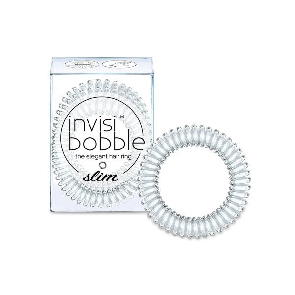 Invisibobble Резинка-браслет для волос Slim, Crysta, Clear прозрачная, 3 шт  #1
