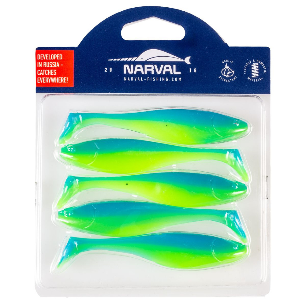 Мягкие приманки Narval Commander Shad 10cm #016-Blue Mint #1