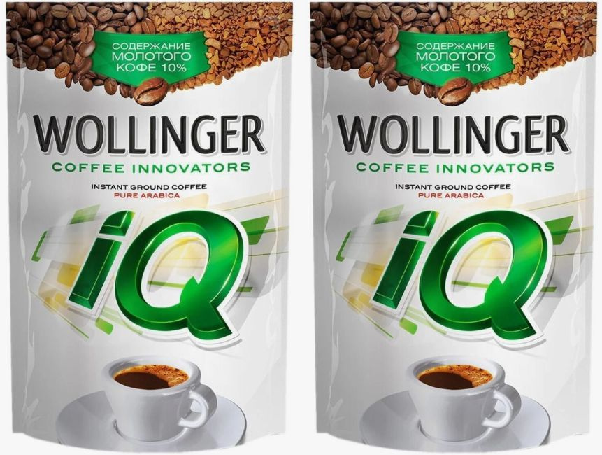 Кофе растворимый с добавлением молотого Wollinger IQ - 2 пачки по 75 грамм  #1