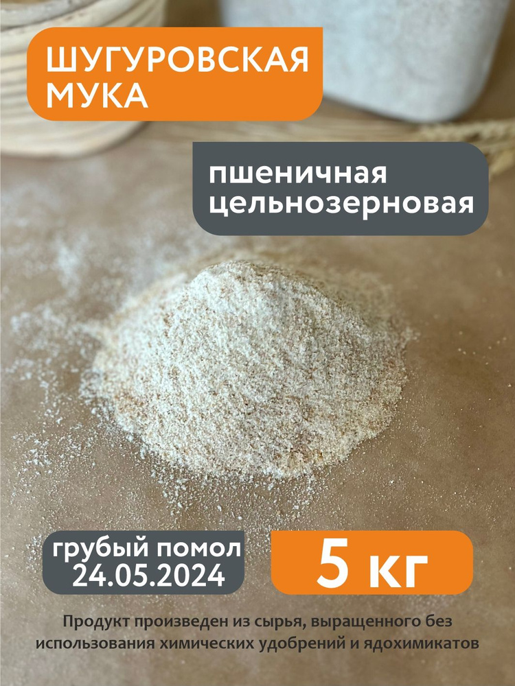 Мука пшеничная цельнозерновая Шугуровская, 5 кг #1