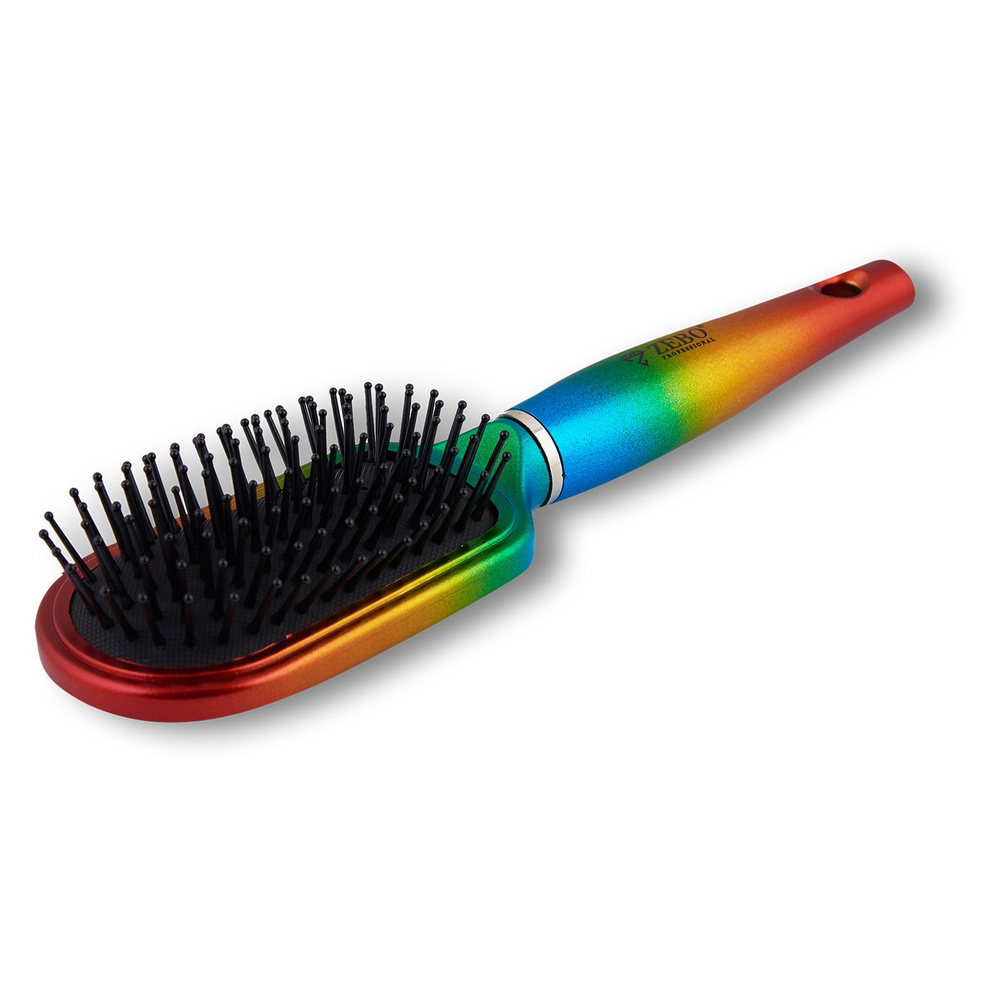 ZEBO/Расческа массажная для волос квадрат с ручкой цветная.  #1