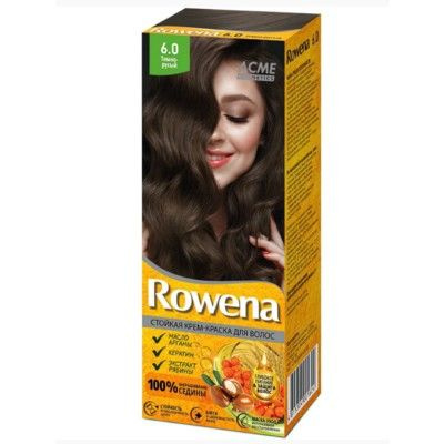 ACME COSMETICS ROWENA Стойкая Крем-Краска для волос, тон 6.0, Тёмно-Русый  #1