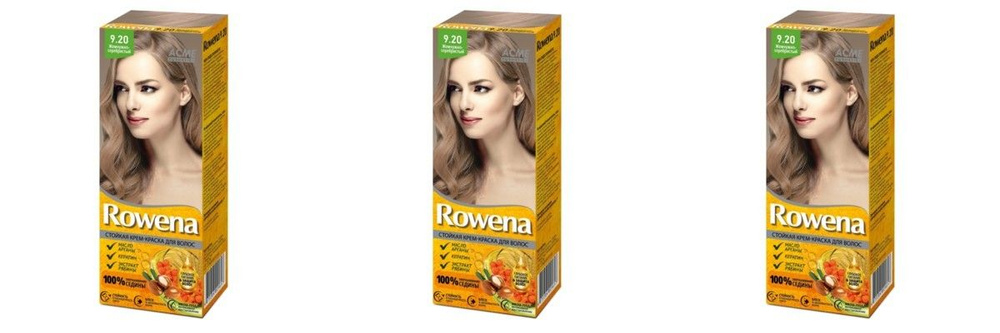 ACME COSMETICS ROWENA Стойкая Крем-Краска для волос, тон 9.20, Жемчужно-Серебристый, 3 шт  #1