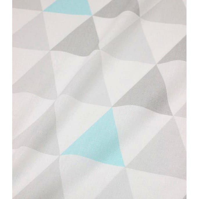 Ткань для шитья(2 м) Бязь "Мексика - треугольники" цв.серый/мятный, (комп), ш.1.5м, хлопок-100%, 120гр/м.кв #1