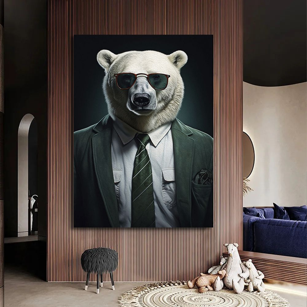 Картина медведь на стиле 50х70 см. #1