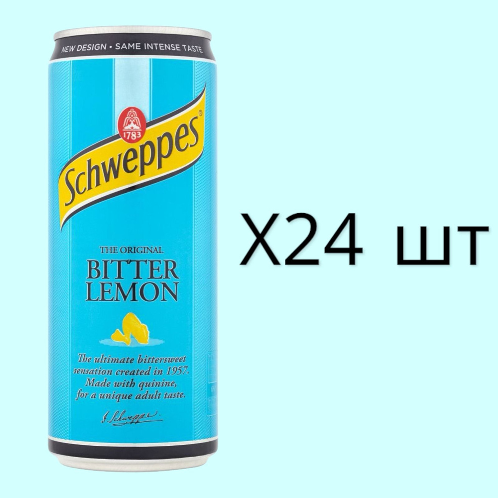 Газированный напиток Швепс Биттер Лимон Schweppes Bitter Lemon (Польша), 330 мл * 24 шт  #1