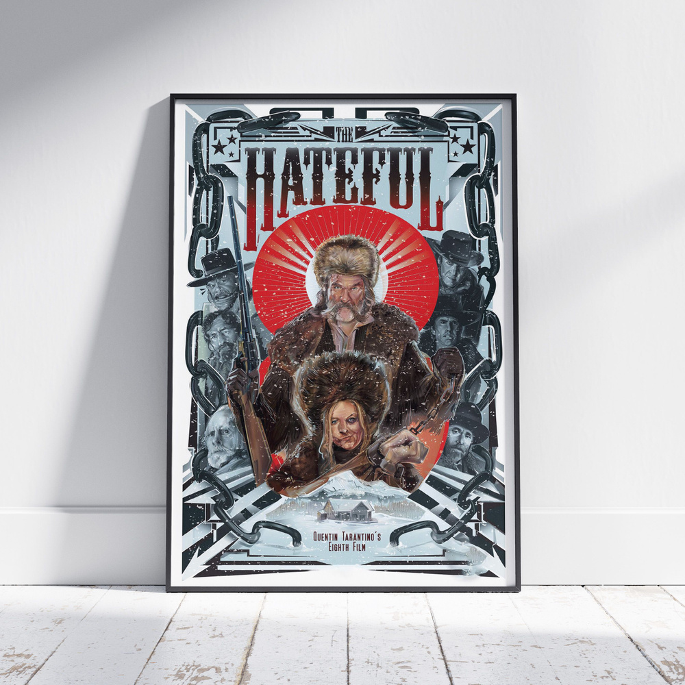 Плакат на стену для интерьера Тарантино (Омерзительная восьмёрка 3) - Постер по фильму формата А3 (30x42 #1
