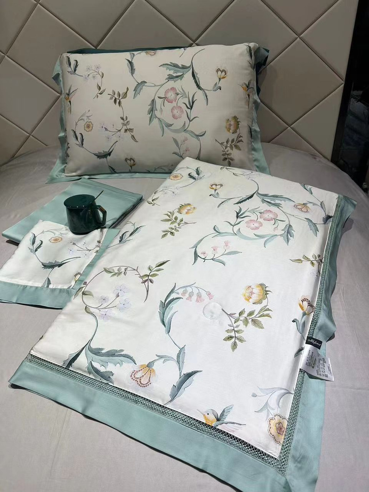 Итальянские Традиции Комплект постельного белья с одеялом, Тенсель, Евро, наволочки 50x70  #1
