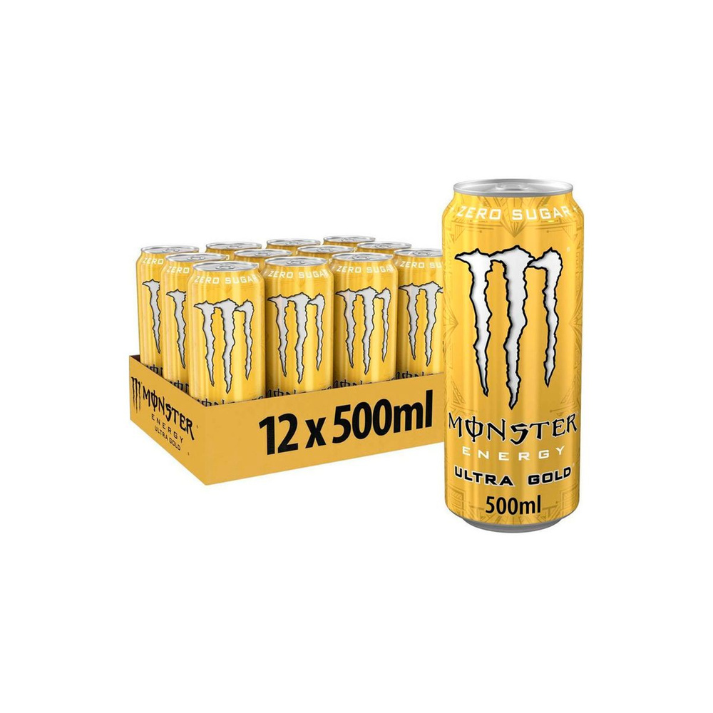 Энергетик без сахара Monster Energy Ultra Gold 12шт по 500мл из Европы  #1