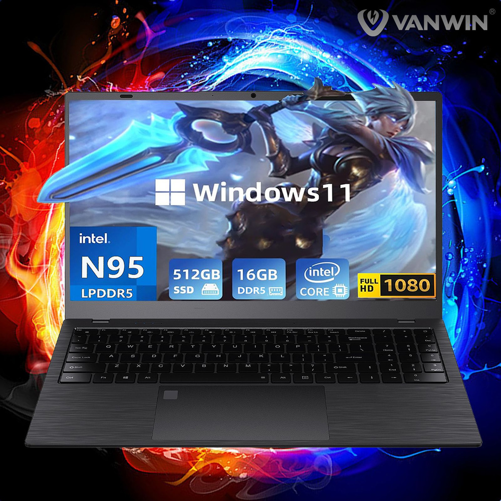 ovowin laptop Игровой ноутбук 15.6", Intel N95, RAM 16 ГБ, SSD 512 ГБ, Intel UHD Graphics 770, Windows #1