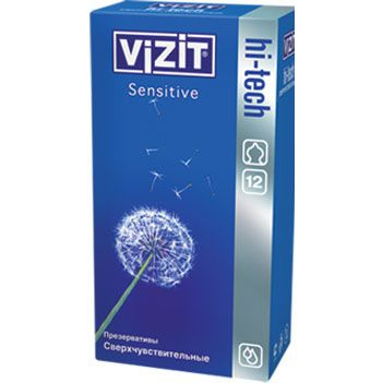 Визит Презервативы VIZIT №12 Hi-tech Sensitive (сверхчувствительные)  #1