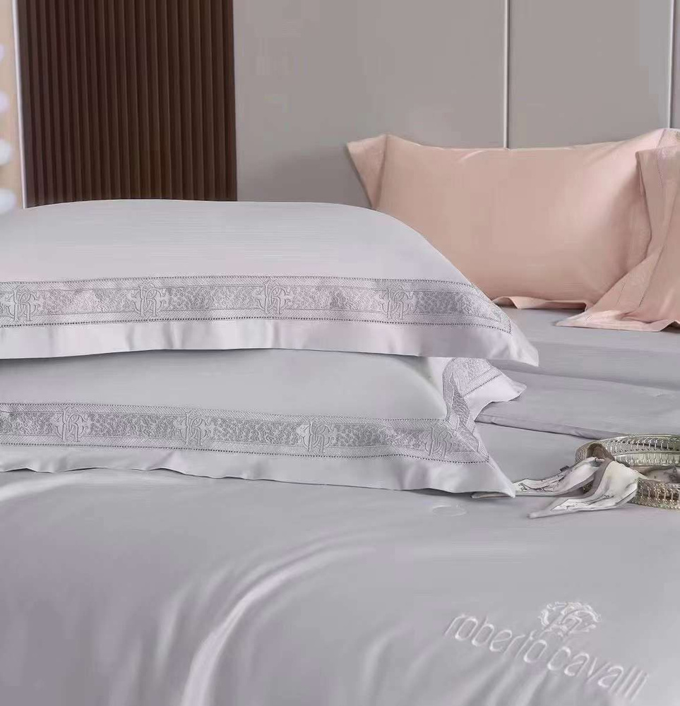 Roberto Cavalli Комплект постельного белья, Сатин люкс, Евро, наволочки 50x70  #1