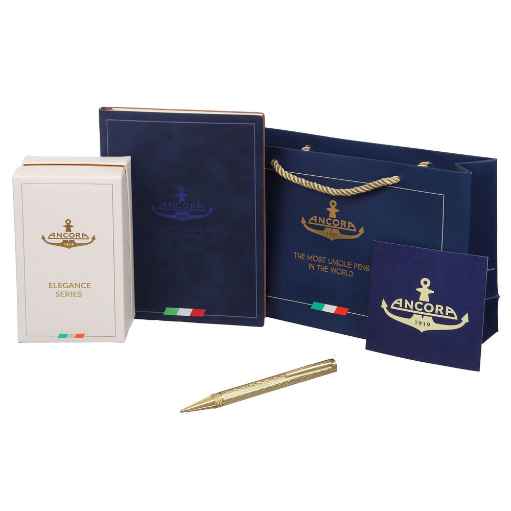 Лимитированная ручка Ancora 1919 Italia Sovereign "Yellow Frost" подарочный набор с ежедневником А5 и #1