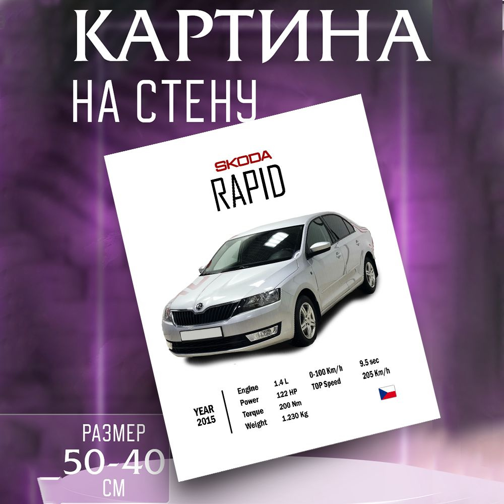 Картина на стену Skoda Rapid #1